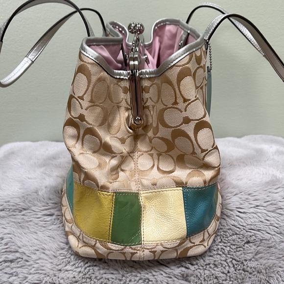 Coach Signature Multicolor Shoulder Bag - Picture 3 of 13